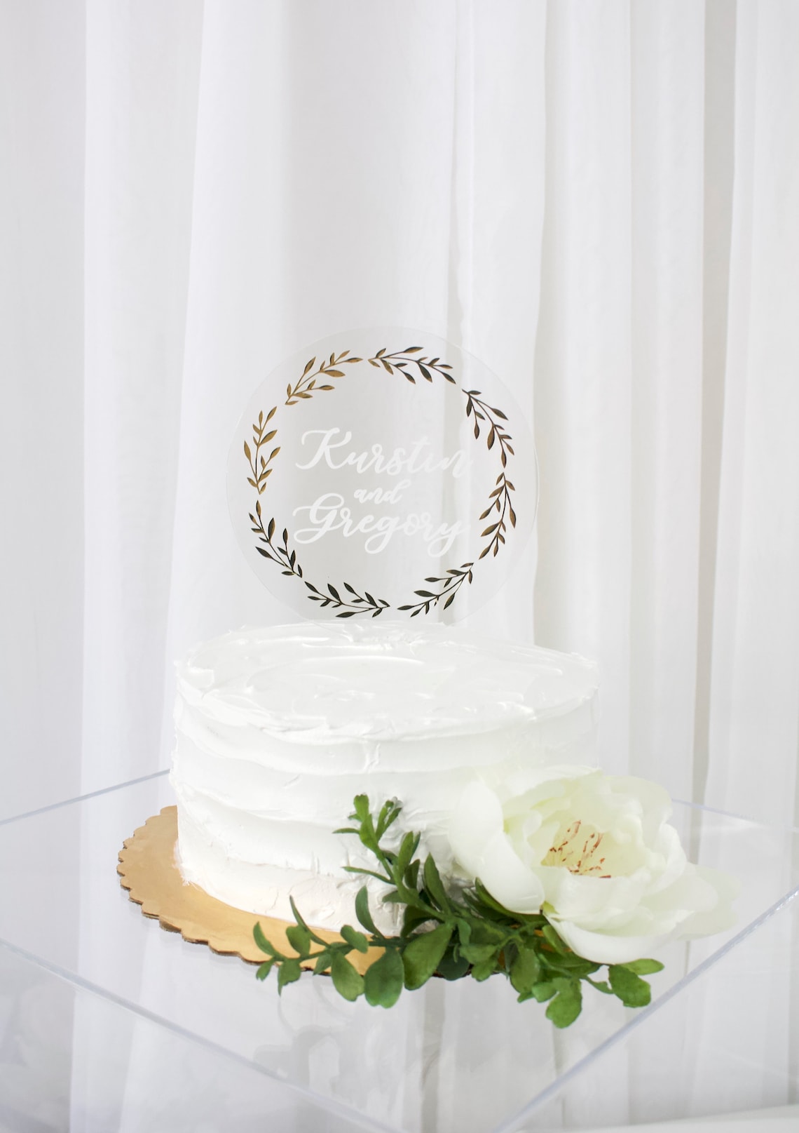 Wedding cake topper. Wooden or acrylic cake topper customized for any of your celebratory needs. Simplistic and elegant designs paired with multiple color schemes to top your celebratory baked goods. thequinnandcompany. www.thequinnandcompany.com
