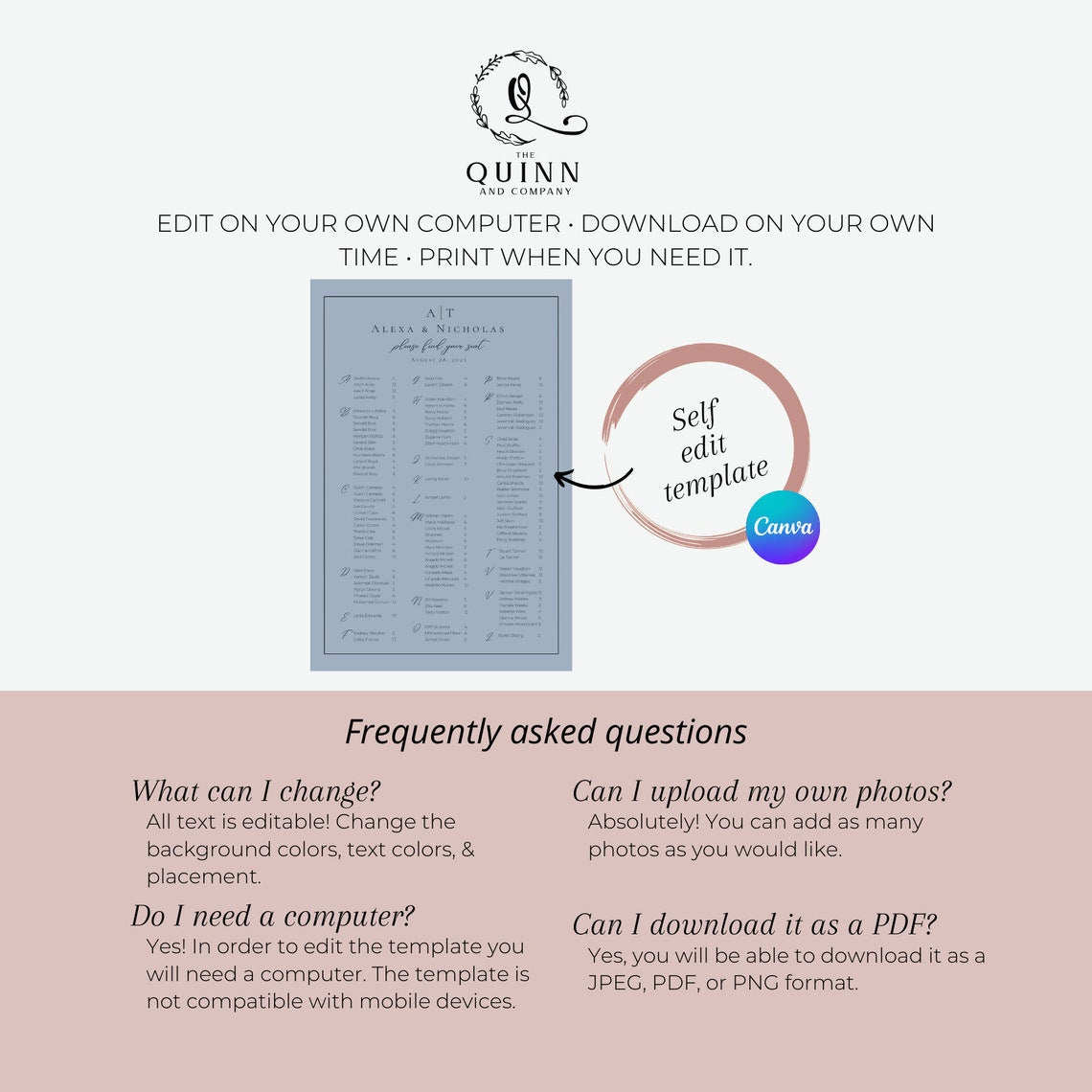 Alphabetical Seating Chart Template Download - 028