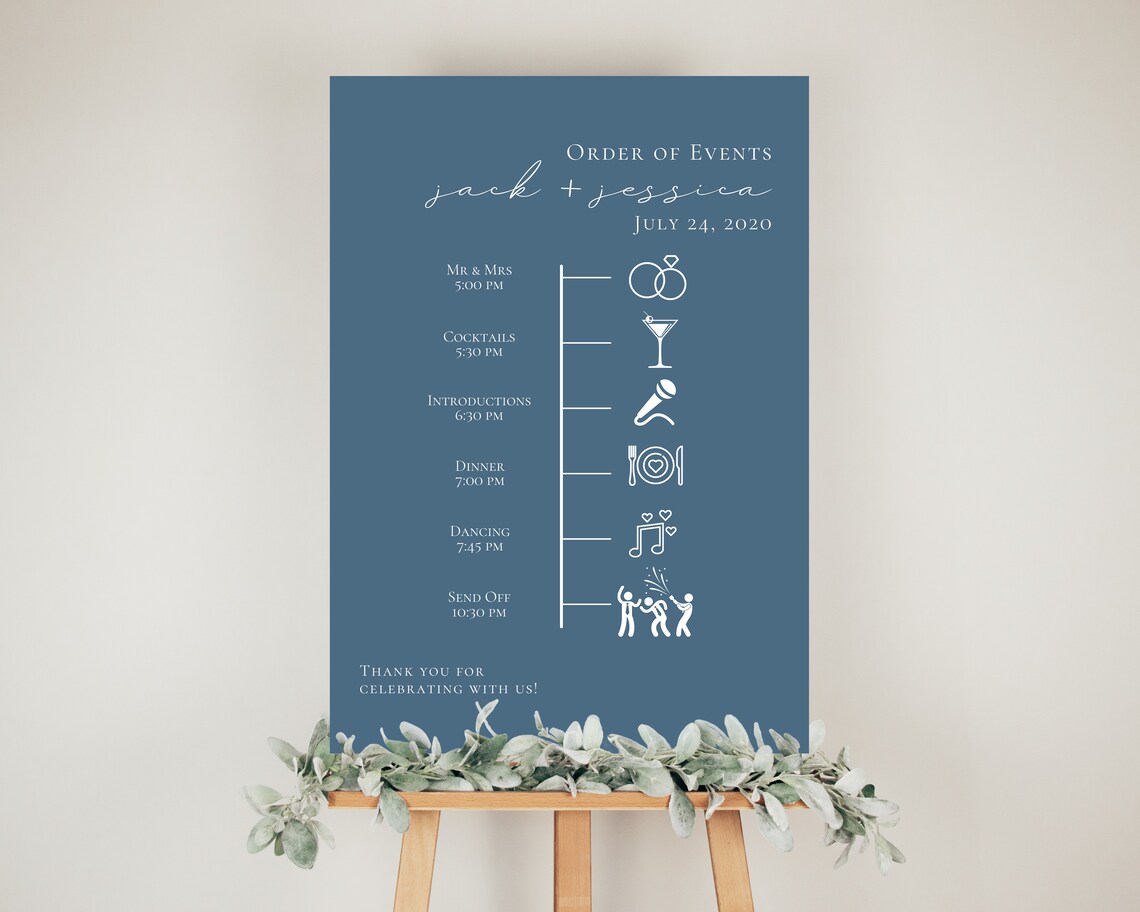 Wedding Timeline 2024 Sign