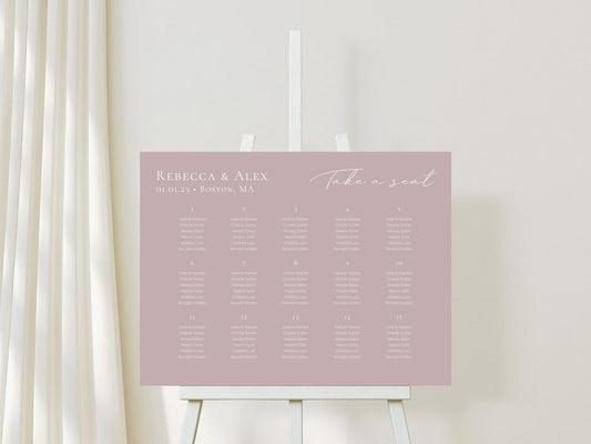 Alphabetical Downloadable Seating Chart. Customizable seating chart for your special event. Easy to download and design yourself. Crisp and clean color schemes with various font and layout formats. thequinnandcompany. www.thequinnandcompany.com
