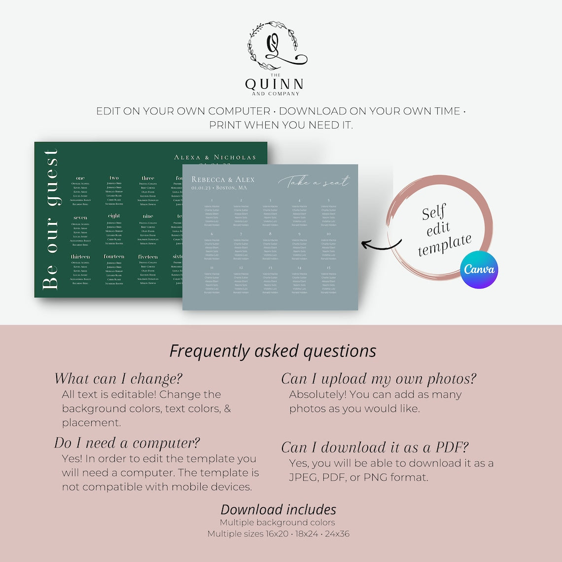 Alphabetical Seating Chart Template Download - 026