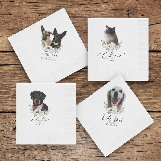Custom Wedding Cocktail Napkins