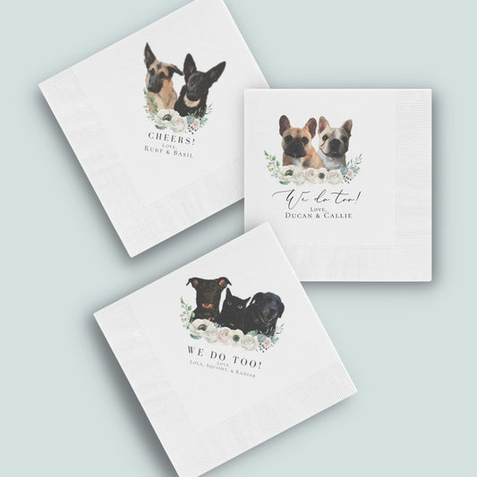 Custom Wedding Cocktail Napkins