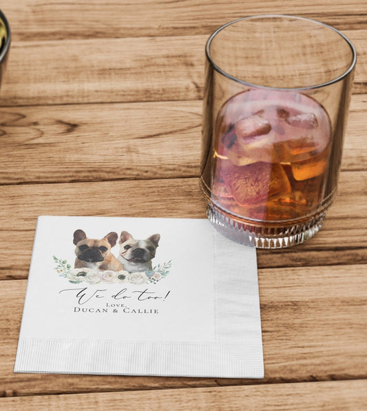 Custom Wedding Cocktail Napkins