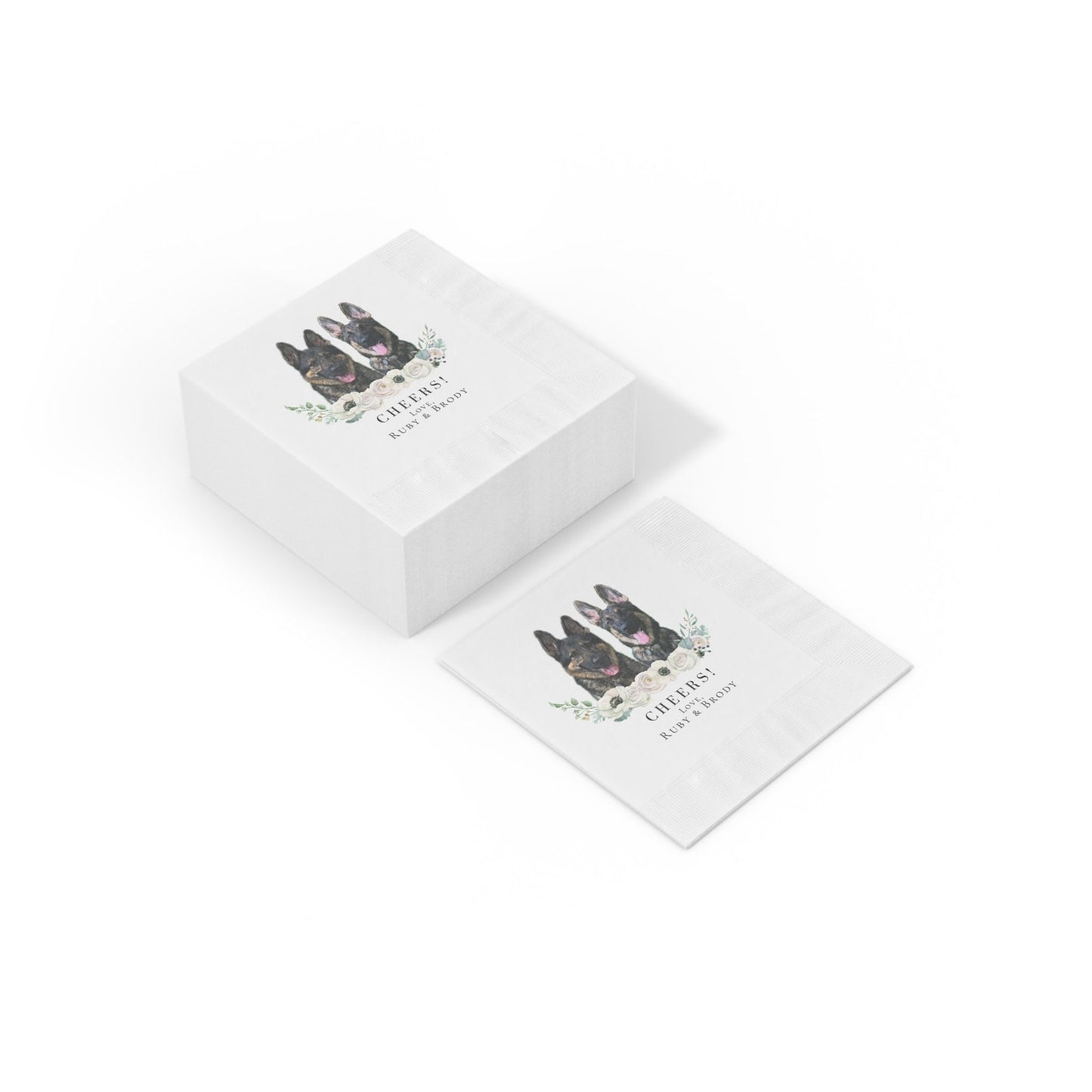 Custom Wedding Cocktail Napkins