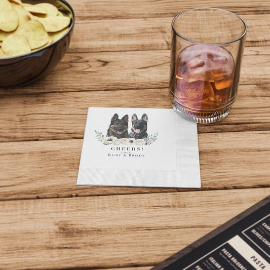 Custom Wedding Cocktail Napkins