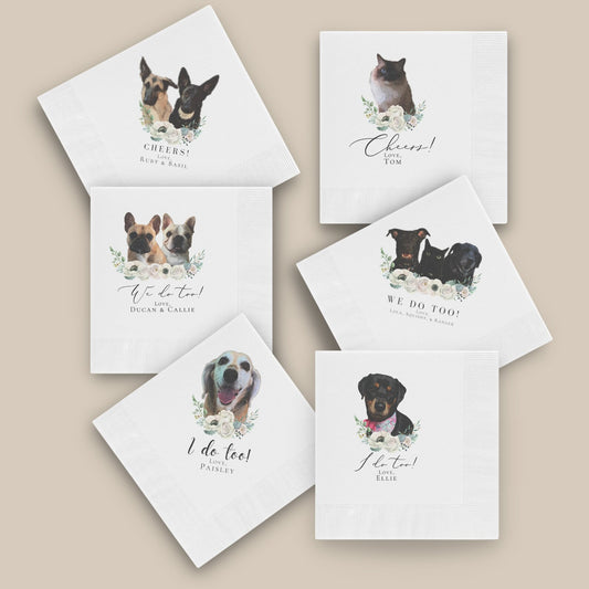 Custom Wedding Cocktail Napkins