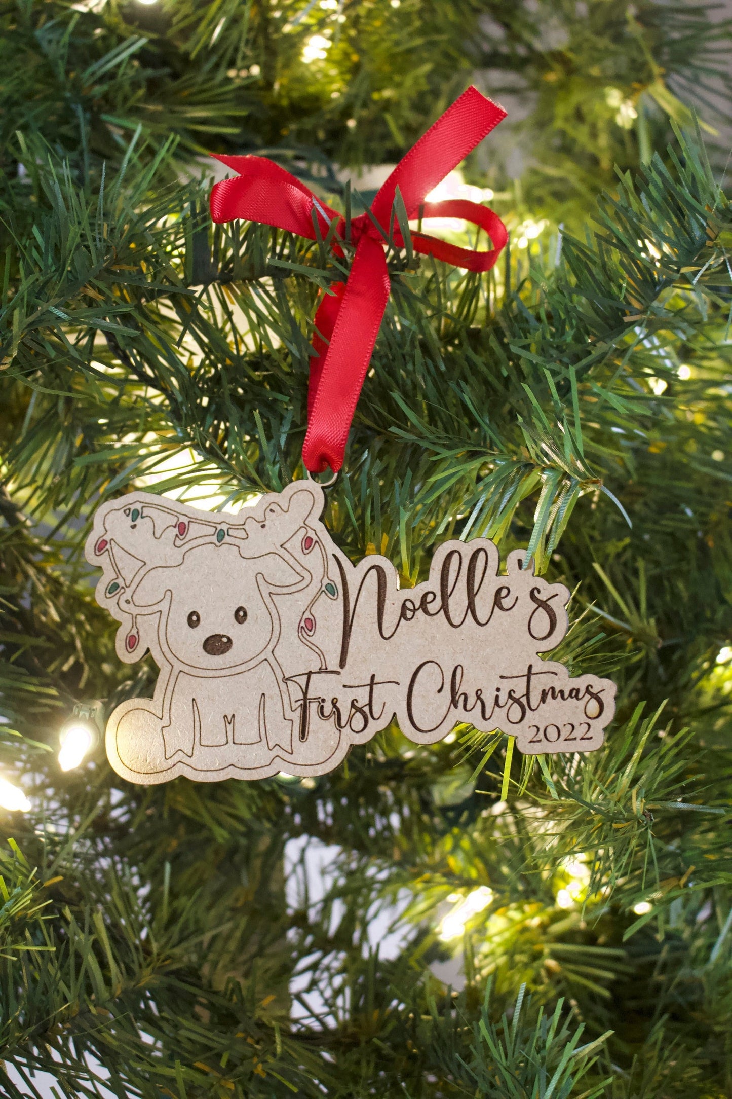 First Christmas Wooden Personalized Baby Ornament, Wood Baby Keepsake Ornament, Baby's First Christmas Ornament, New Baby Gift, Baby Shower