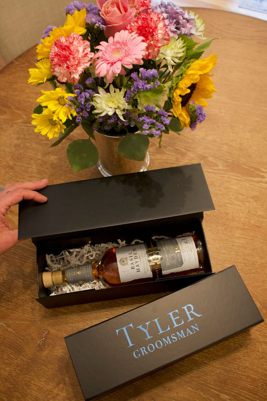 Groomsman Proposal Box/Personalized Groomsman Box/Will You Be My Groomsman Box/Thank you/Wine Gift Box/ EMPTY inside WINE NOT included*