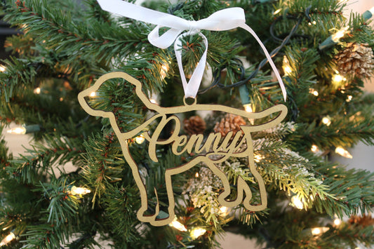 Pet Ornament | Custom Christmas Ornament | Gift for Animal Lover | Holiday Dog Lover Gift | Custom Christmas Ornament | Pet Lover Ornament