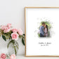 Personalized guest book. Take any picture and make a beautiful watercolor for your guests to sign. Your family and friends will sign with a “congratulations” and after your wedding day you can hang this awesome piece in your home. 10 years down the road, you will be able to look back with emotion on this piece and see/remember what your loved one’s wrote and felt on that special day! thequinnandcompany. www.quinnandcompany.com