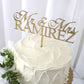 Wedding cake topper. Wooden or acrylic cake topper customized for any of your celebratory needs. Simplistic and elegant designs paired with multiple color schemes to top your celebratory baked goods. thequinnandcompany. www.thequinnandcompany.com