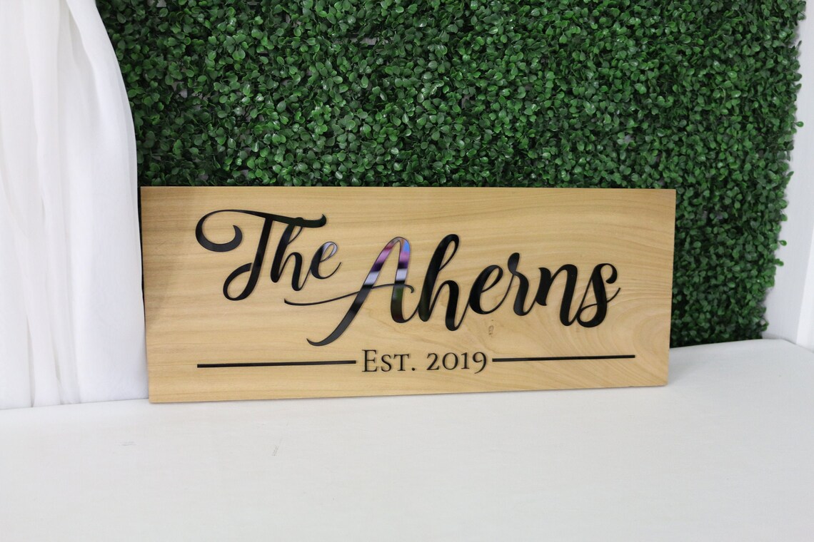 Pallet Sign. Beautiful handmade wood pallet signs for a personal touch to your home or as a gift to your friends or family. Each sign comes with your choice of stain and 3D acrylic lettering.  