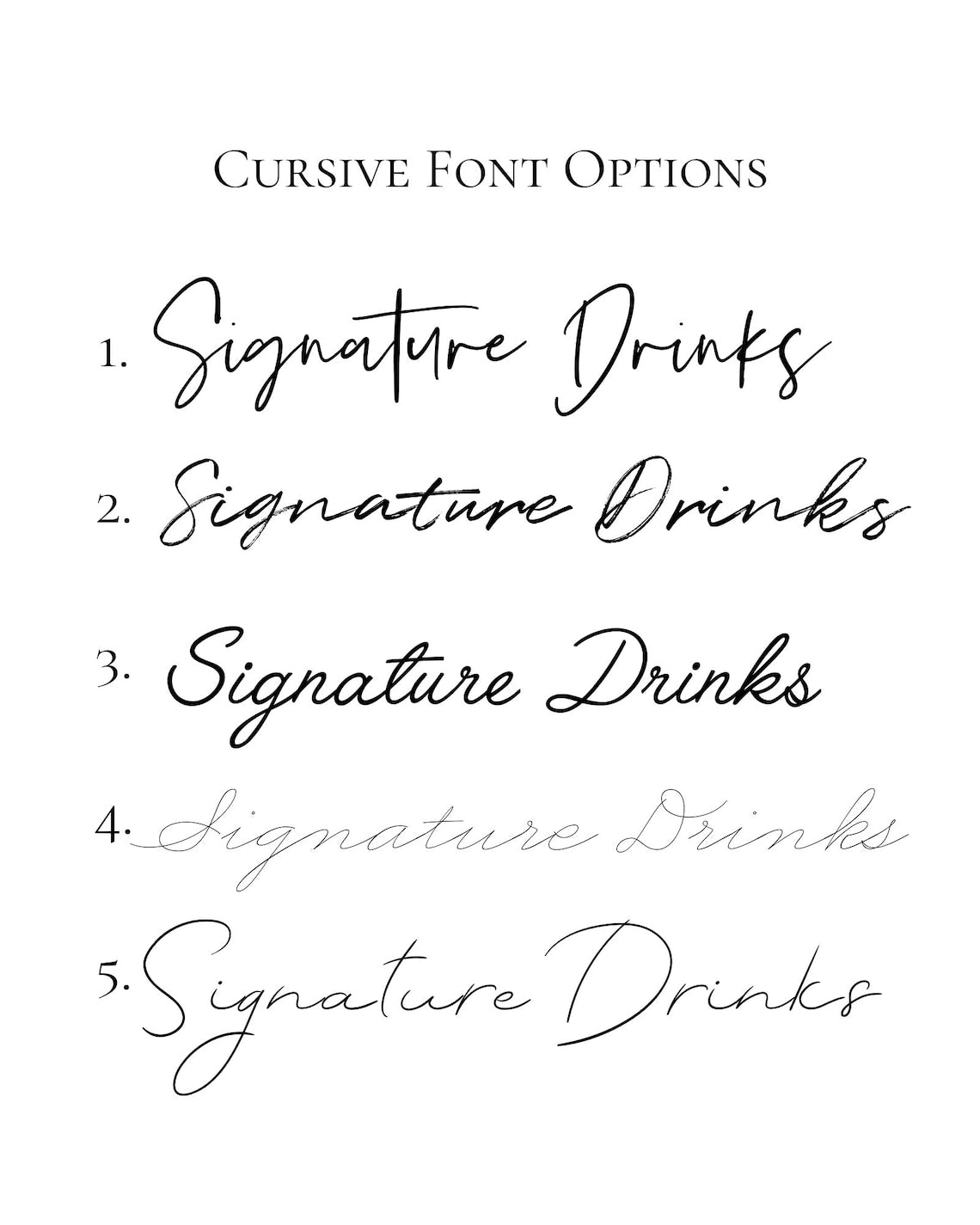 Custom Pet Signature Drink Sign Digital Download