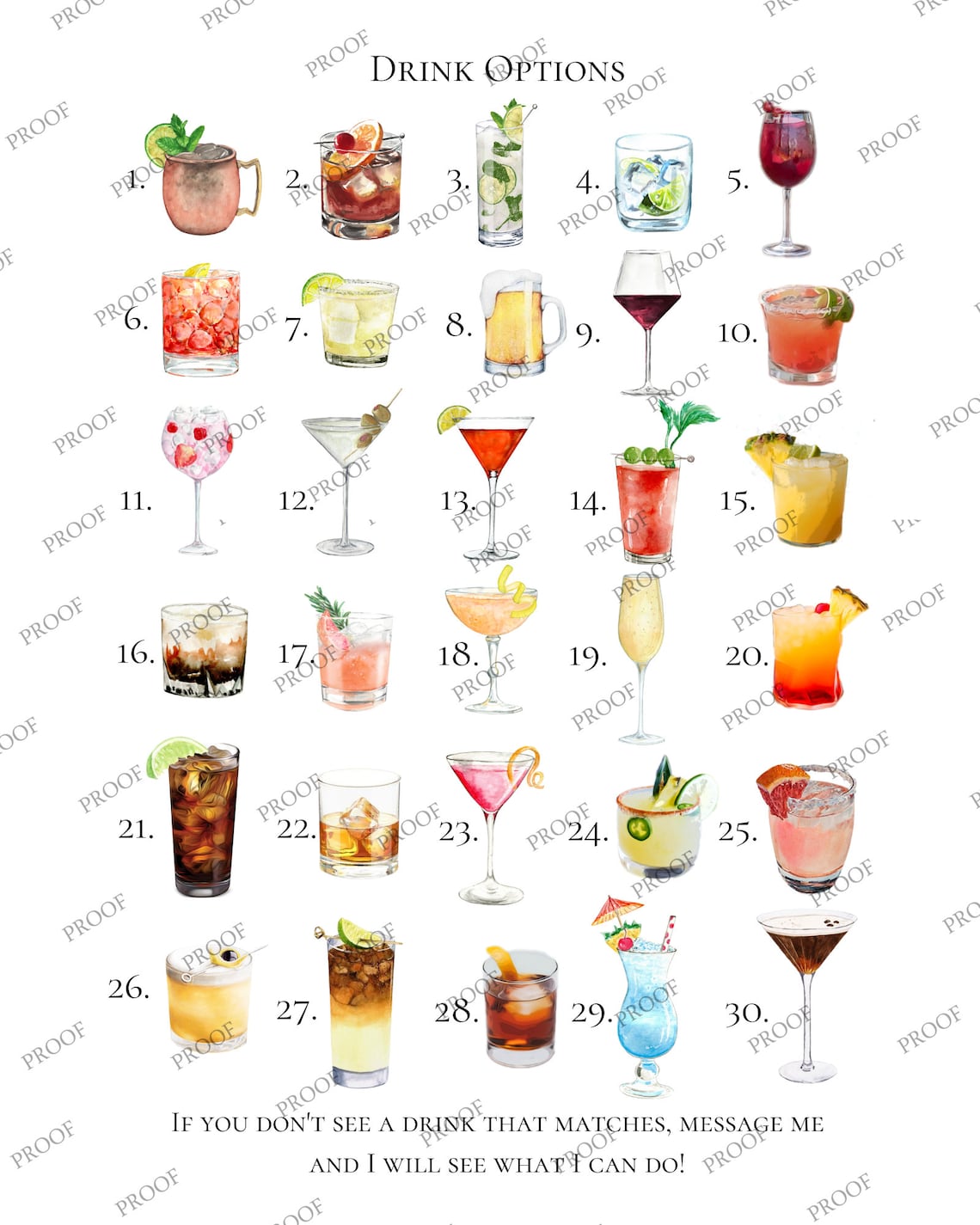 Custom Pet Signature Drink Sign Digital Download