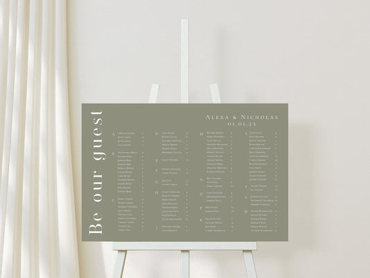 Alphabetical Seating Chart Template Download - 017