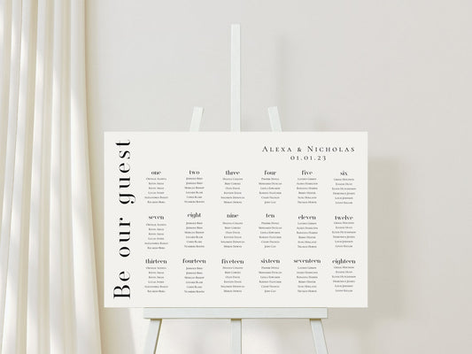 Alphabetical Seating Chart Template Download - 016