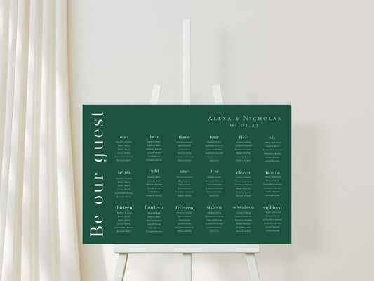 Alphabetical Seating Chart Template Download - 013