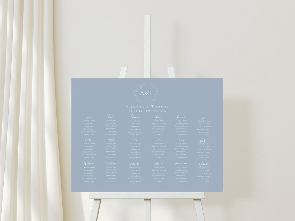 Alphabetical Seating Chart Template Download - 010