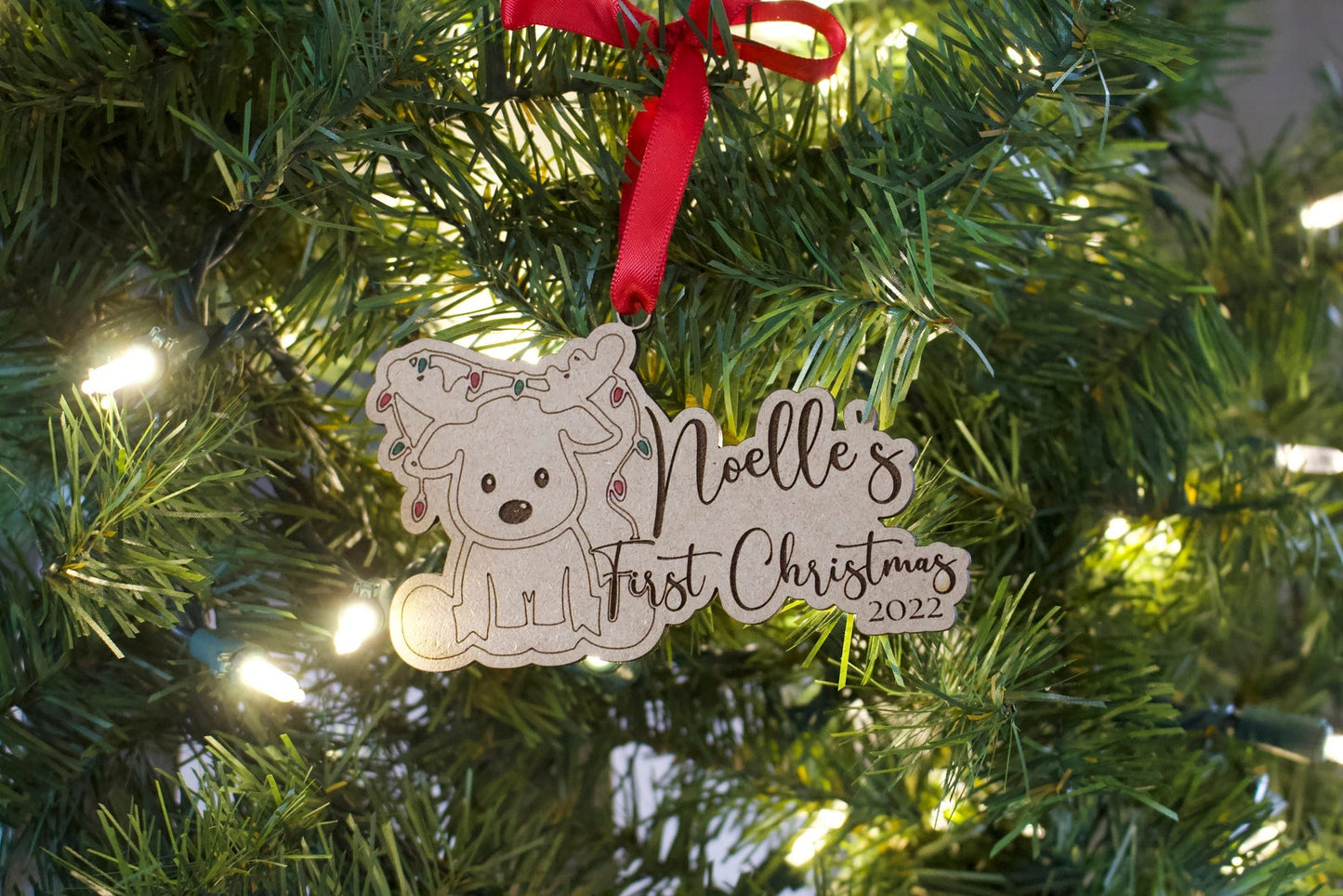 First Christmas Wooden Personalized Baby Ornament, Wood Baby Keepsake Ornament, Baby's First Christmas Ornament, New Baby Gift, Baby Shower