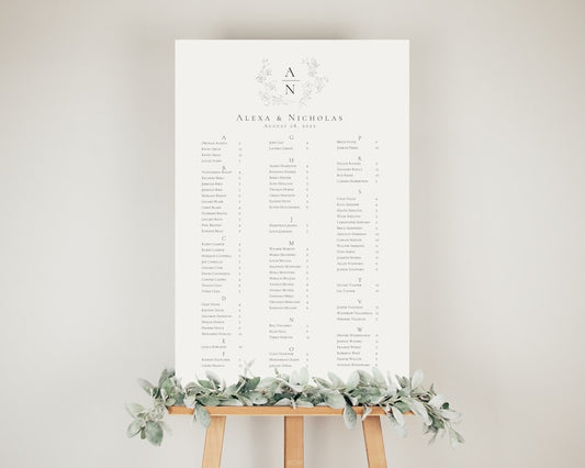 Alphabetical Seating Chart Template Download - 003