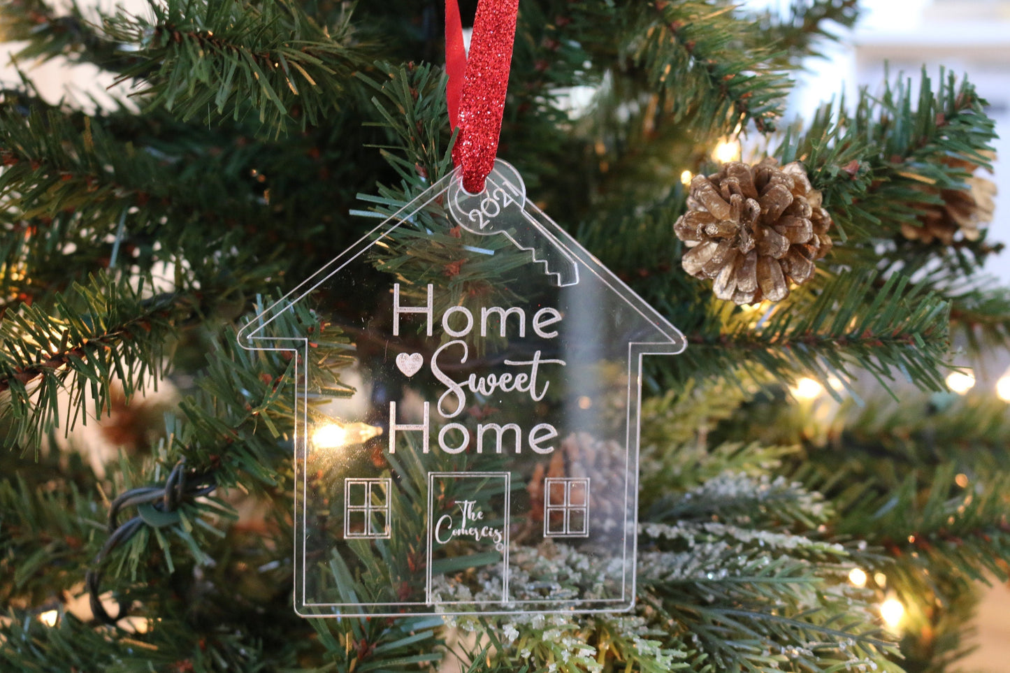Personalized Christmas Ornament | Home Sweet Home | New Home Gift | First Christmas in the New House | New House