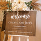 Wooden Wedding Welcome Sign | 18" x 24" Welcome Custom Wooden Sign | Custom White Wooden Welcome Sign |